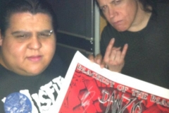 My bud, "Uncle Miro" getting my Danzig print signed by the man, himself.